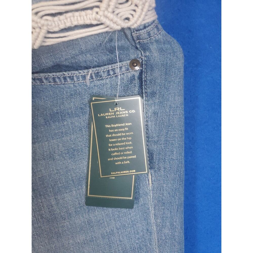 LRL Lauren Jeans Ralph Lauren Montauk Rope Belt Women’s Denim Jeans Size 8 NEW - Picture 3 of 16